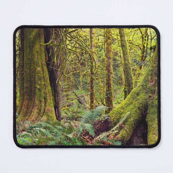 Item preview, Ancient Cedar Forest Ferns Moss Green Gold designed and sold by Kizzydesign.