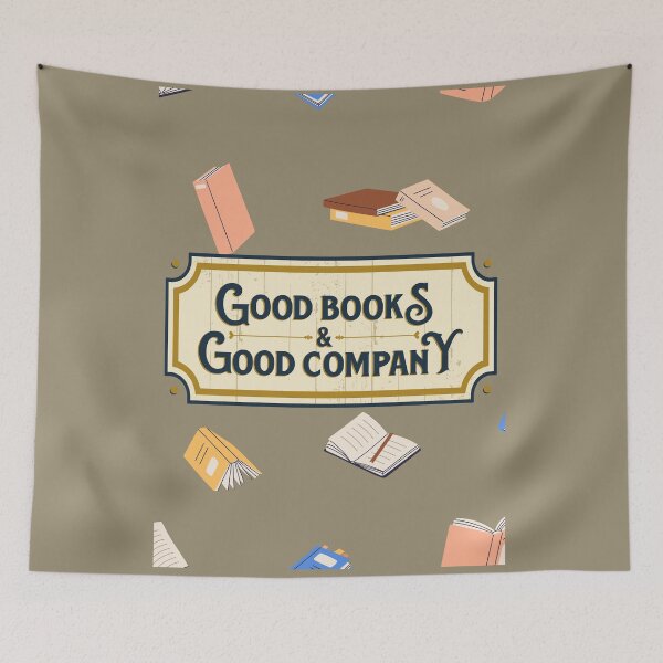 Item preview, Good Books and good company designed and sold by BloomingByL.