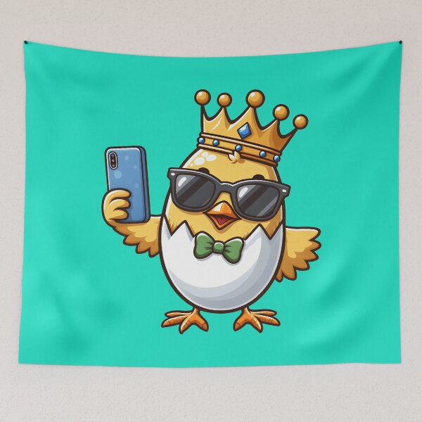 Item preview, Cute King Chick Takes  Selfie designed and sold by PuFFYTiC.