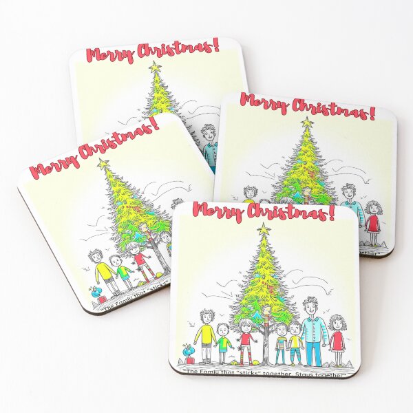 Item preview, Merry Connections - Stick Figure Family in Christmas Unity designed and sold by TrendyTreasureP.