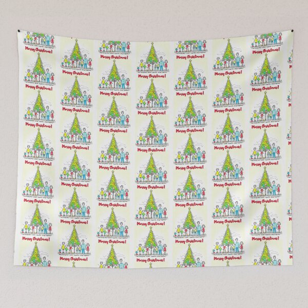 Item preview, Merry Connections - Stick Figure Family in Christmas Unity designed and sold by TrendyTreasureP.