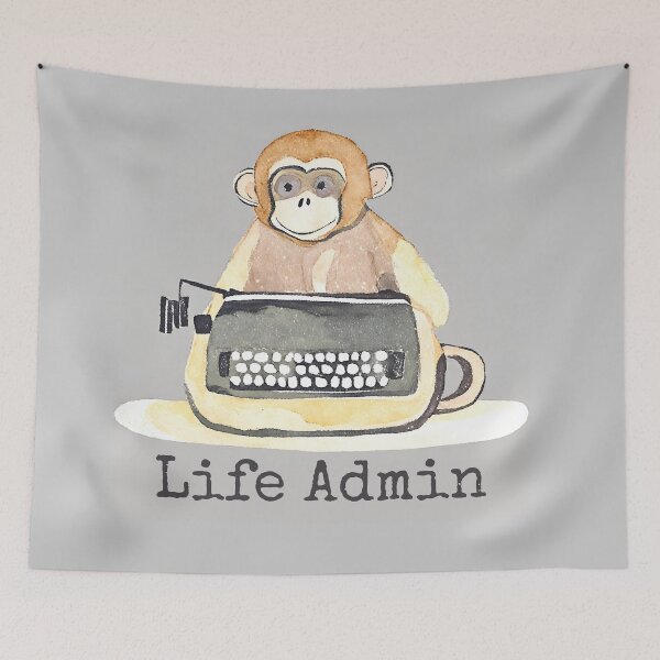 Item preview, Monkey Life Admin Typist  designed and sold by AnimaliaStar.