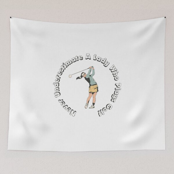 Item preview, Never Underestimate A Lady Who Plays Golf - Lady Plays Golf - Women Plays Golf Poster designed and sold by CYGIS STORE.