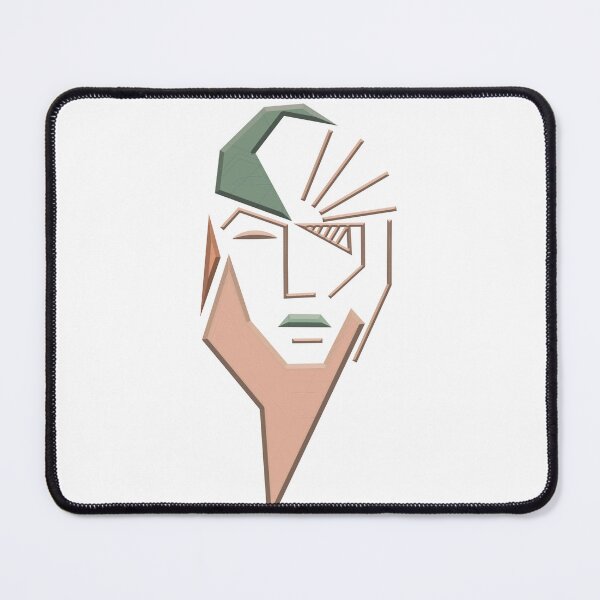 Item preview, Abstract face in pink gold and green color designed and sold by birasart.
