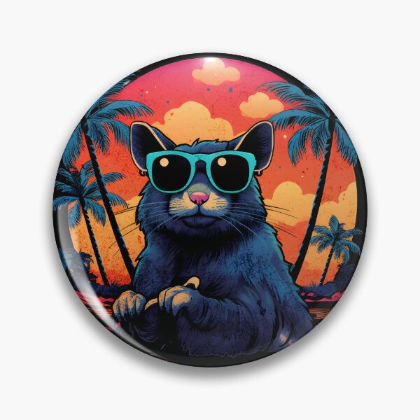 Item preview, Retro Wave Degu Good Vibes designed and sold by RedDesignSyc.
