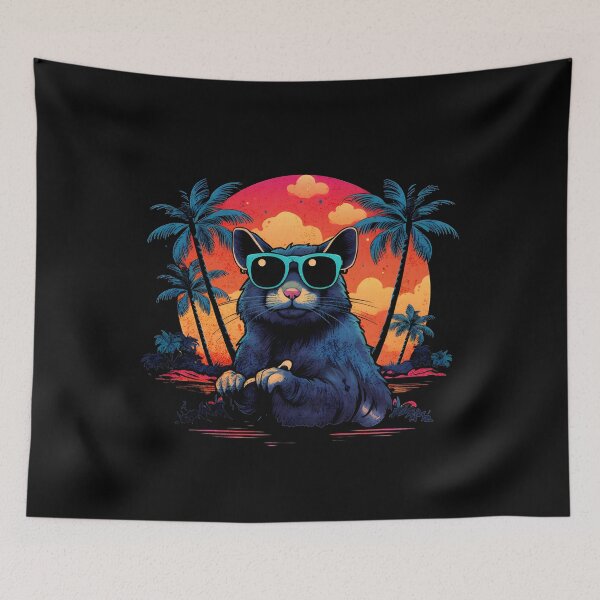 Item preview, Retro Wave Degu Good Vibes designed and sold by RedDesignSyc.