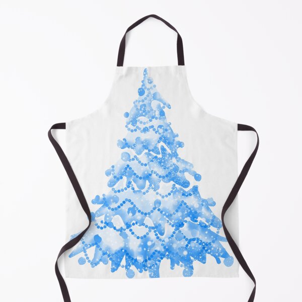 Item preview, Watercolor Christmas Tree covered in snow, light colors, delicate navy blue. designed and sold by My-fake-places.