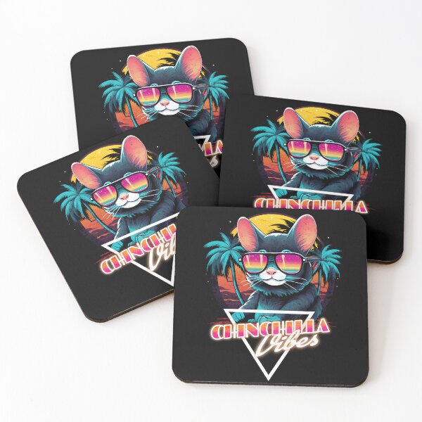 Item preview, Retro Wave Chinchilla Vibes designed and sold by RedDesignSyc.