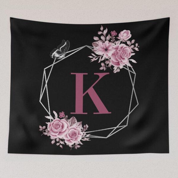 Item preview, Elegant K Letter Floral Monogram Design designed and sold by WomenLevelUp.