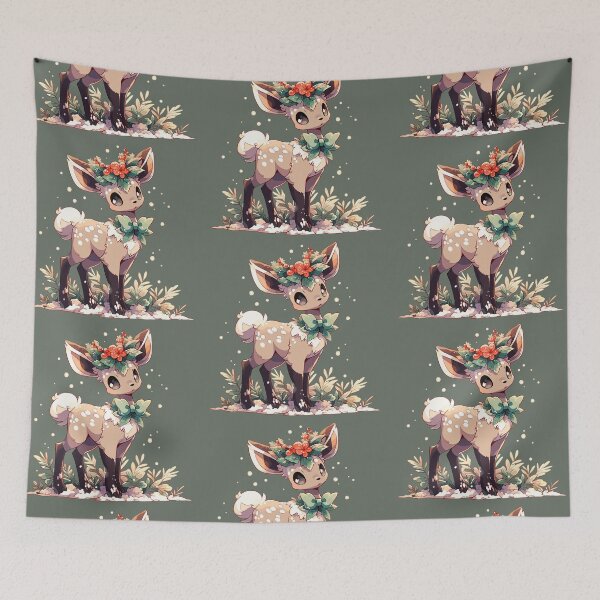 Item preview, Pretty fawn under the mistletoe designed and sold by etherElric.