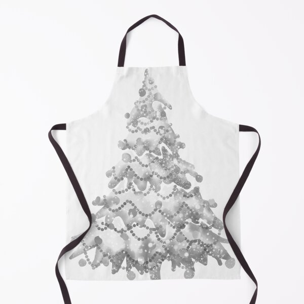 Item preview, Watercolor Christmas Tree covered in snow, light colors, delicate grey. designed and sold by My-fake-places.