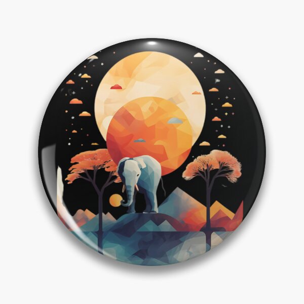 Item preview, Elephant and mountains designed and sold by Linework Studio.