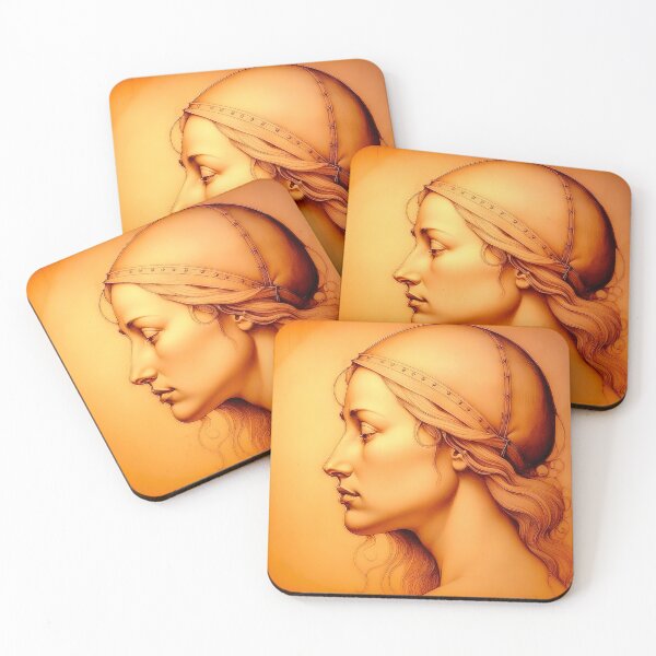 Item preview, Drawing  Portrait Of Young Woman In a Cap in Profile designed and sold by LanaGustavsson.