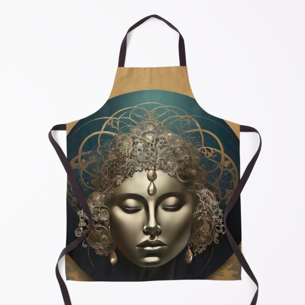 Item preview, Surrealist Face of Oriental Metal Woman with organic connection to nature designed and sold by CG Studio.