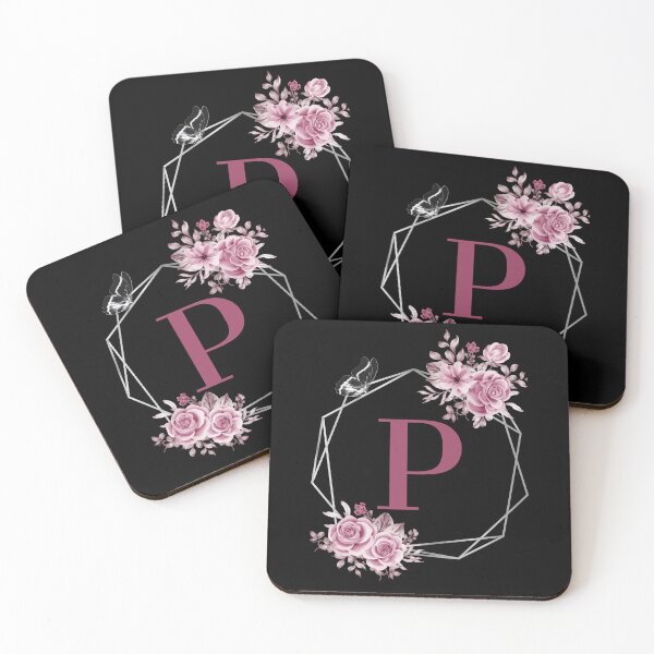 Item preview, Elegant P Letter Floral Monogram Design designed and sold by WomenLevelUp.