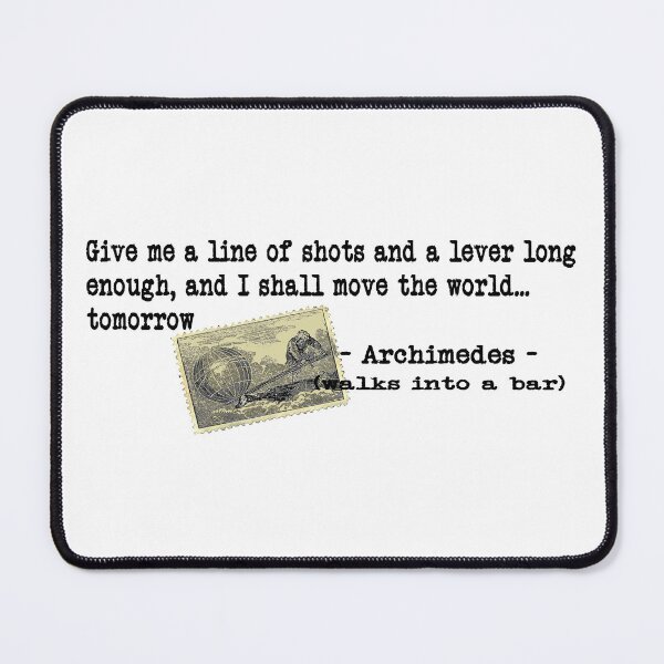 Item preview, Archimedes Walks Into A Bar #2 designed and sold by 300Spikes.