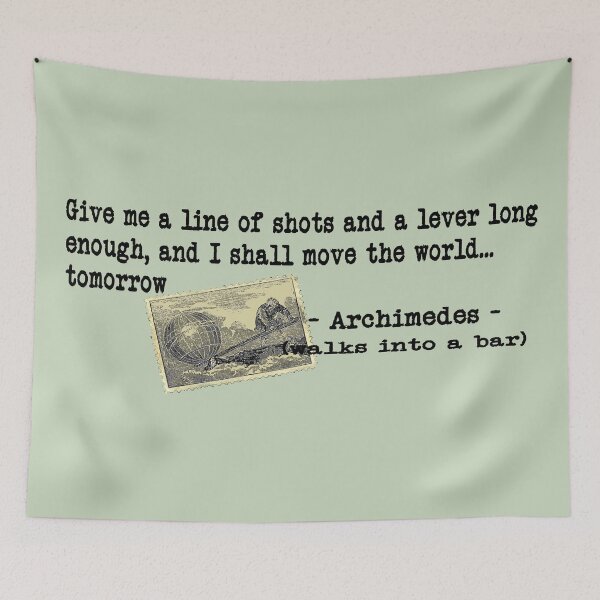 Item preview, Archimedes Walks Into A Bar #2 designed and sold by 300Spikes.
