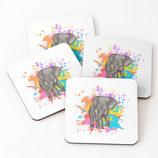 Item preview, Rainbow watercolour elephant designed and sold by jademmm.