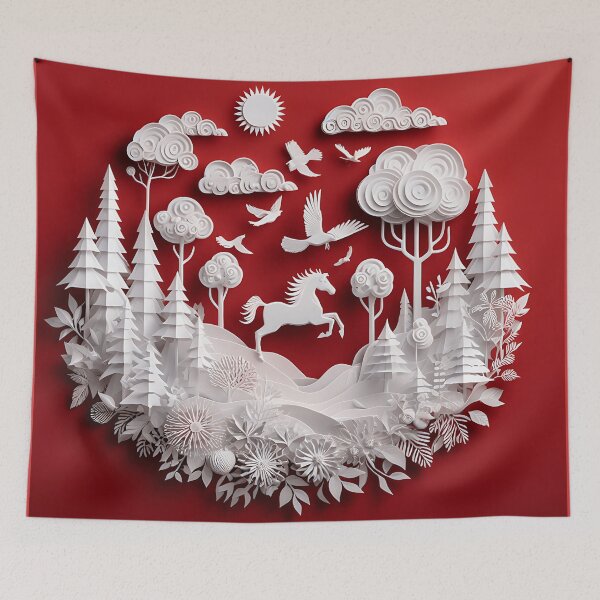 Item preview, 3D White Paper Art of Nature's Power designed and sold by Attire mukashaf.