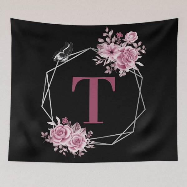Item preview, Elegant T Letter Floral Monogram Design designed and sold by WomenLevelUp.