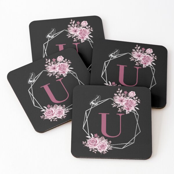 Item preview, Elegant U Letter Floral Monogram Design designed and sold by WomenLevelUp.