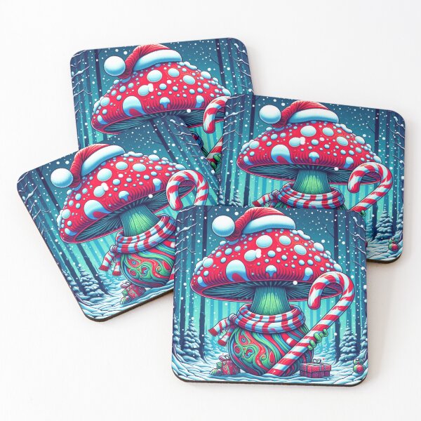 Artikelvorschau, Psychedelischer Pilz Weihnachten Psilocybin Weihnachtspilze Zuckerstange entworfen und verkauft von CoffeeIsATrip.