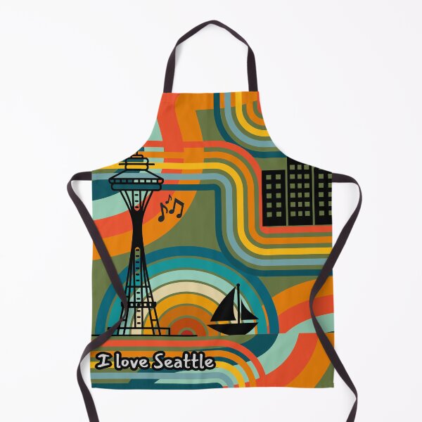 Item preview, Love Seattle Washington Groovy Vintage Retro PNW City  designed and sold by IntoClearWater.