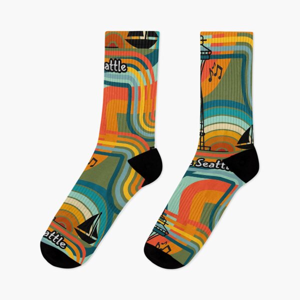 Item preview, Love Seattle Washington Groovy Vintage Retro PNW City  designed and sold by IntoClearWater.