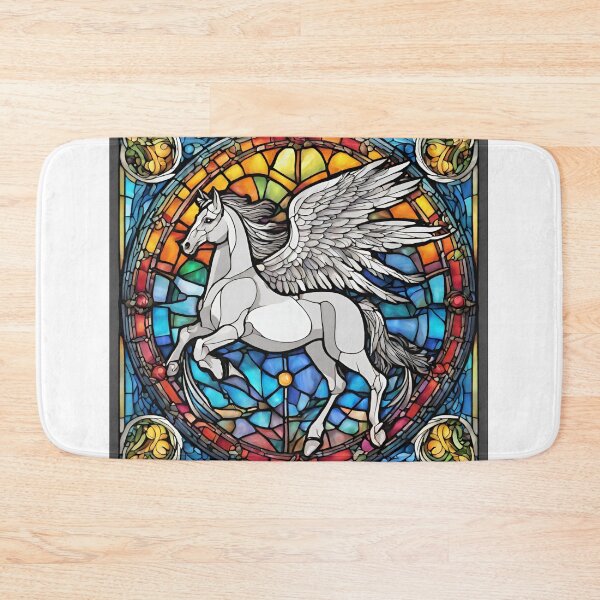 Item preview,  colorful stained glass with animals, Pegasus 1 designed and sold by GroonSpace.