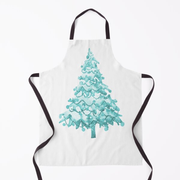 Item preview, Watercolor Christmas Tree covered in snow, light colors, delicate blue. designed and sold by My-fake-places.