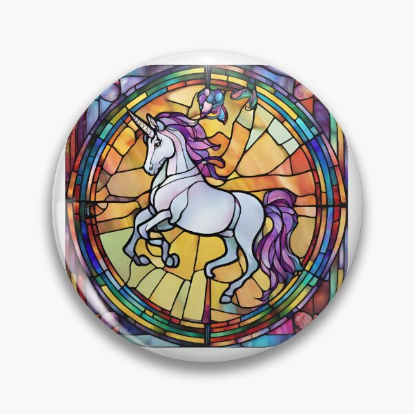 Item preview,  colorful stained glass with animals, unicorn 3 designed and sold by GroonSpace.