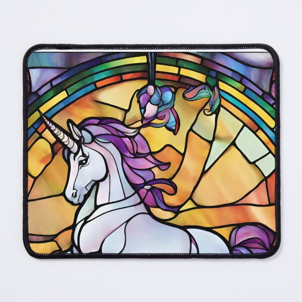 Item preview,  colorful stained glass with animals, unicorn 3 designed and sold by GroonSpace.