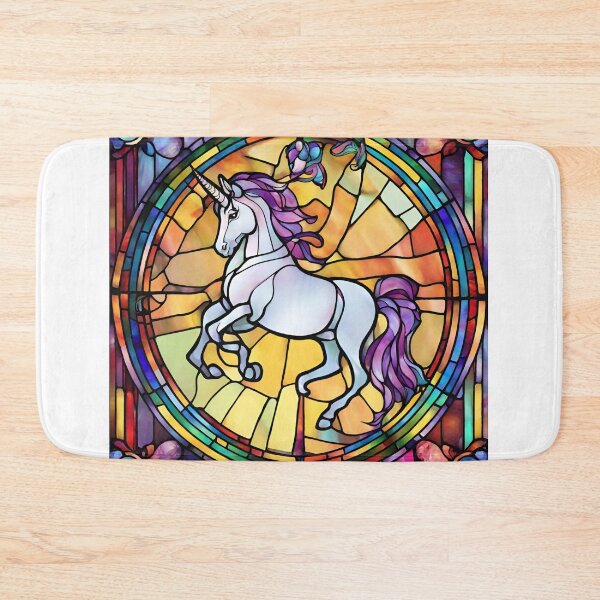 Item preview,  colorful stained glass with animals, unicorn 3 designed and sold by GroonSpace.
