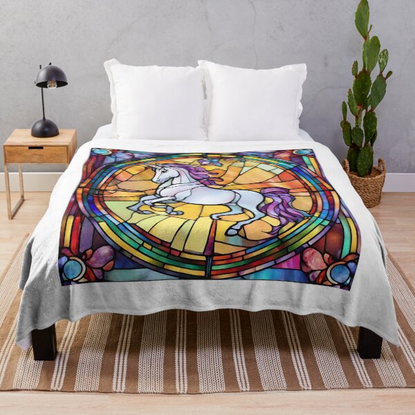 Item preview,  colorful stained glass with animals, unicorn 3 designed and sold by GroonSpace.