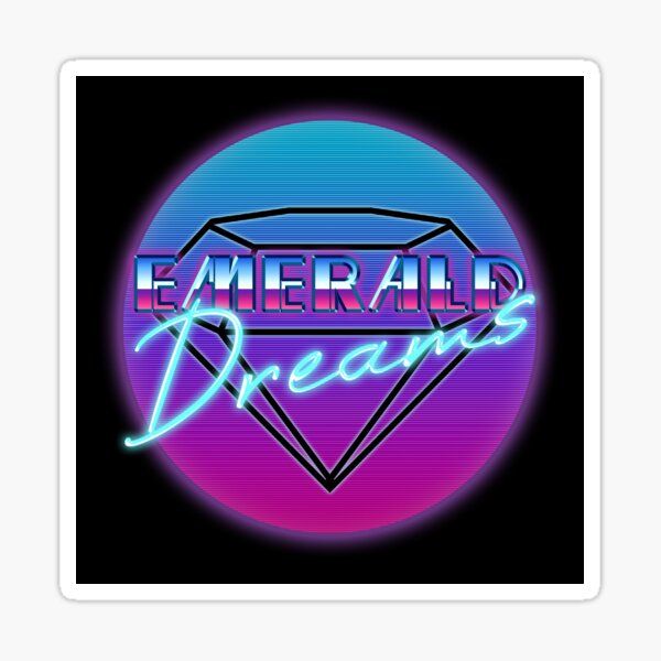 Item preview, Emerald Dreams (synthwave / vaporwave) designed and sold by thibaultlh.