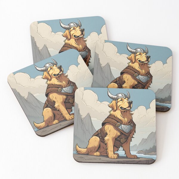 Item preview, Golden Retriever Viking Dog designed and sold by catchyphase.