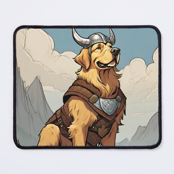 Item preview, Golden Retriever Viking Dog designed and sold by catchyphase.