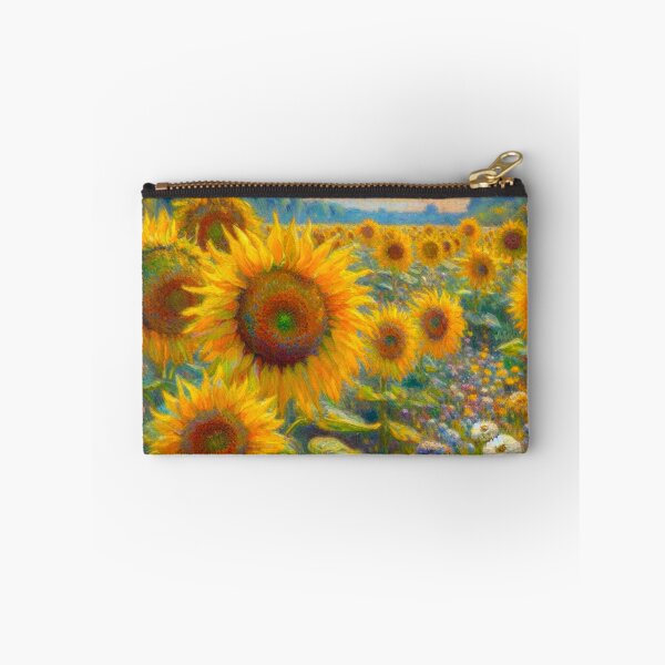Item preview, Painting of a Sunflower Field - Flower Field Painting designed and sold by Star-Fragment.