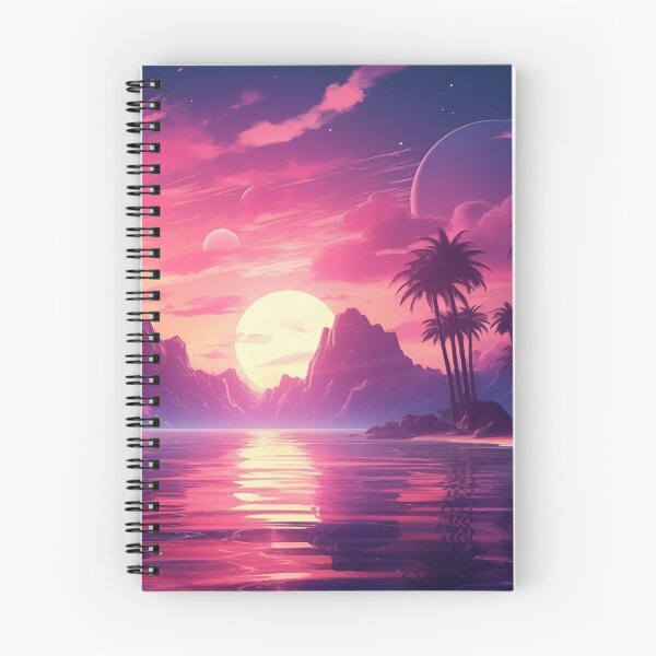 Item preview, Neon Oasis: Sunset Serenade on Retro Shores designed and sold by Mullet Monkey.