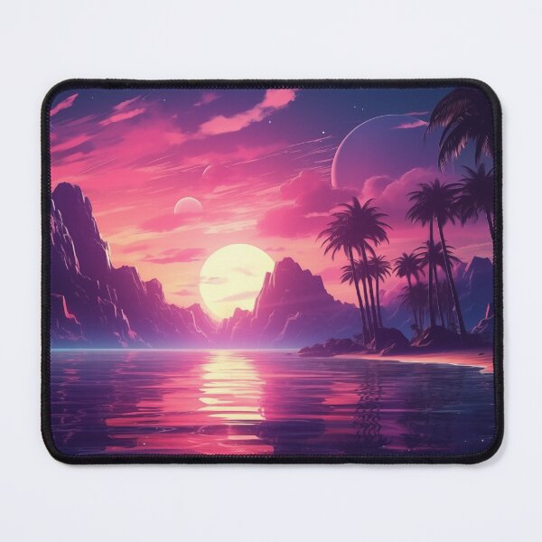 Item preview, Neon Oasis: Sunset Serenade on Retro Shores designed and sold by Mullet Monkey.
