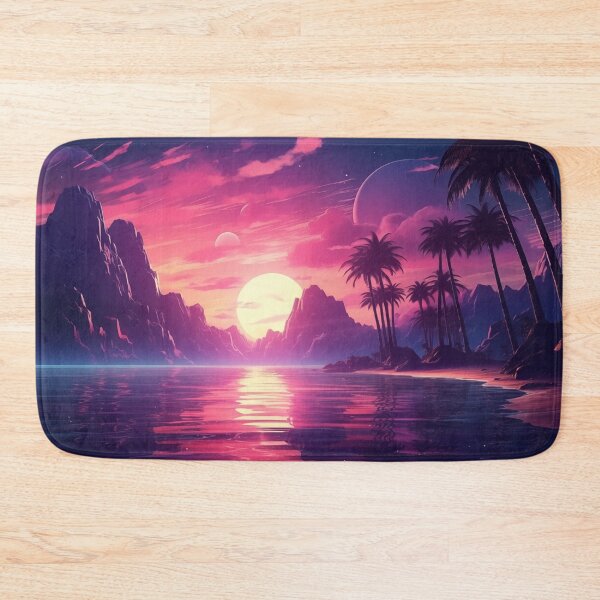 Item preview, Neon Oasis: Sunset Serenade on Retro Shores designed and sold by Mullet Monkey.