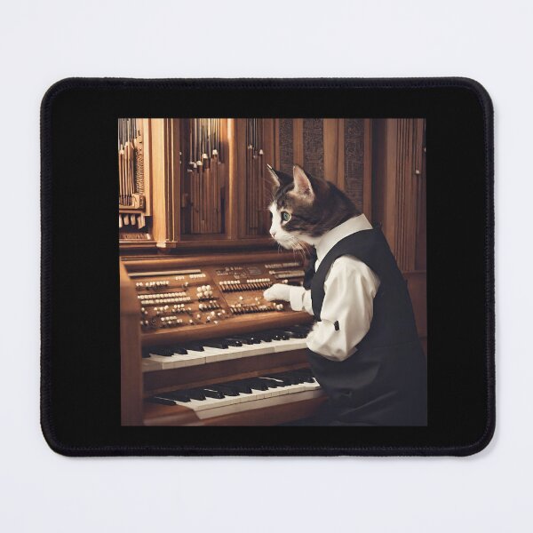 Item preview, Cute organ-playing cat with organ church designed and sold by AnetaArtist.