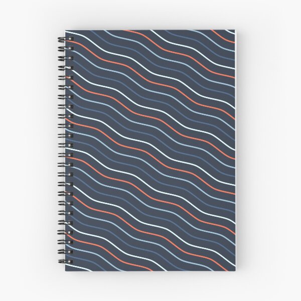 Item preview, Waves Pattern in Shades of Blue and Red designed and sold by 2teesme.
