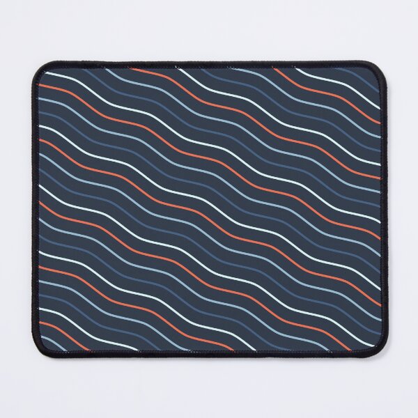 Item preview, Waves Pattern in Shades of Blue and Red designed and sold by 2teesme.