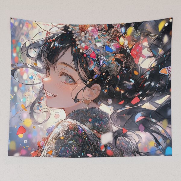Item preview, Jubilant Sparkling Joyful Anime Girl designed and sold by bubblegoth.