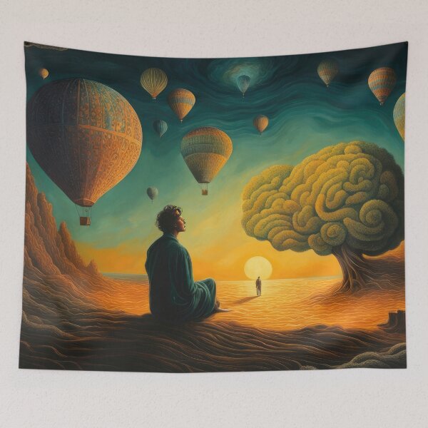Item preview, Facing your dreams and your surreal thoughts with balloons and brain tree designed and sold by CG Studio.