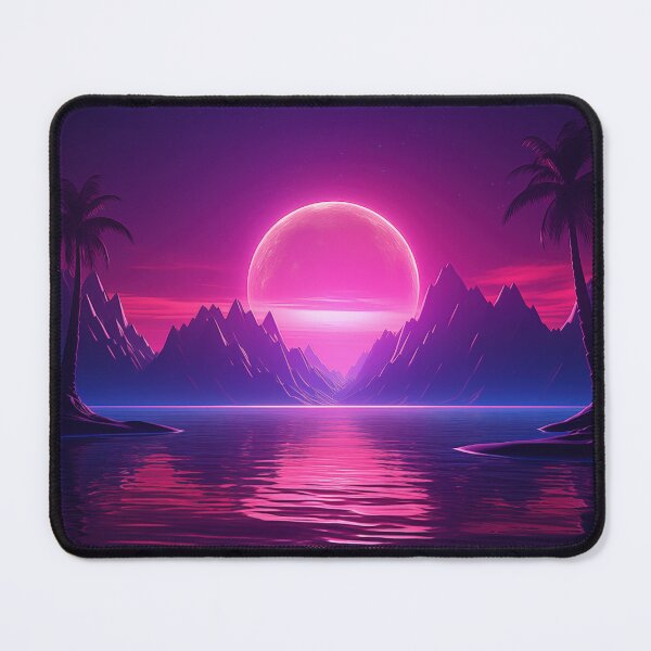 Item preview, Tropical Dreamscape: Synthwave Sunset Paradise designed and sold by Mullet Monkey.