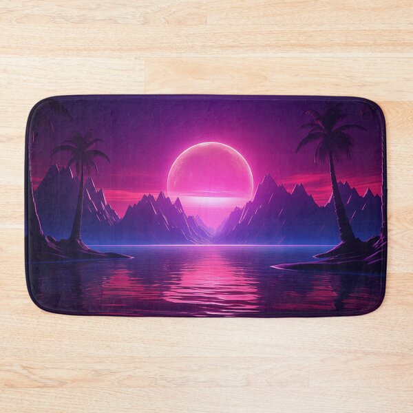 Item preview, Tropical Dreamscape: Synthwave Sunset Paradise designed and sold by Mullet Monkey.