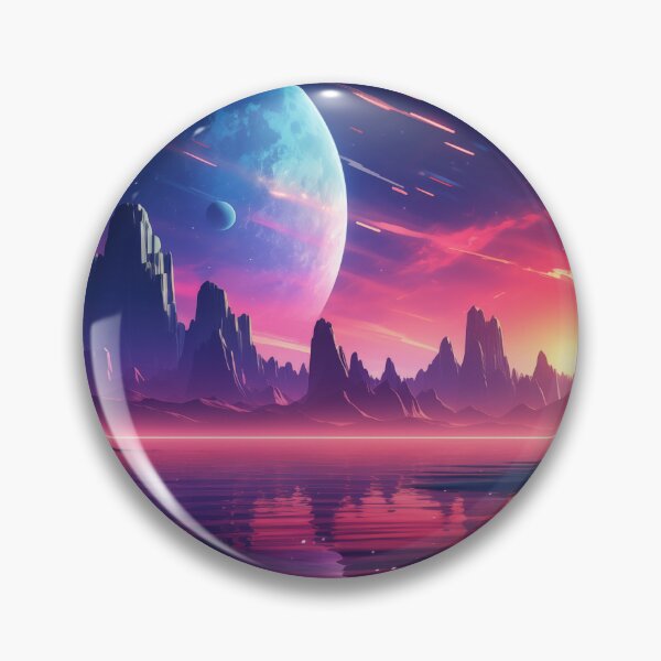 Item preview, Retrofuturistic Tropics: Sunset Vibes in Neon Glow designed and sold by Mullet Monkey.