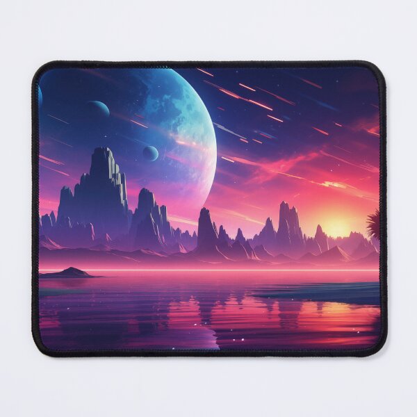 Item preview, Retrofuturistic Tropics: Sunset Vibes in Neon Glow designed and sold by Mullet Monkey.